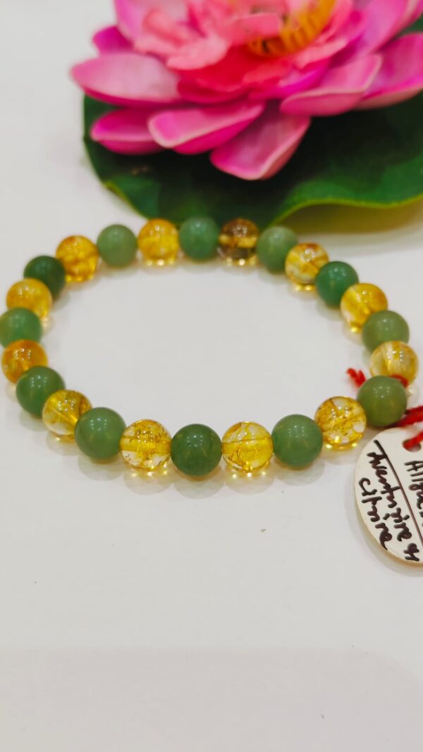 GREEN AVENTURINE & CITRINE BRACELET